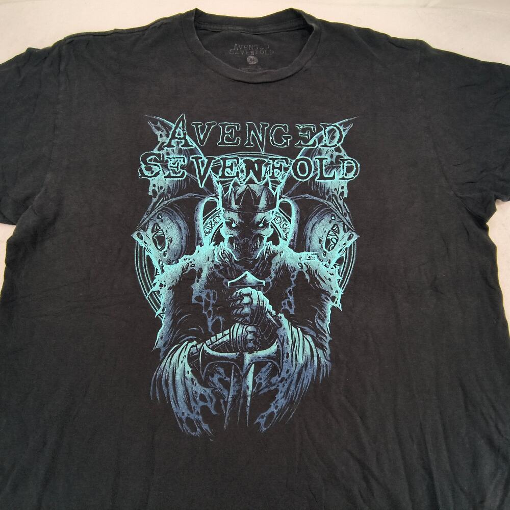 Avenged Sevenfold Band Graphic Crew Neck T Shirt Mens Size Extra Large XL Black
